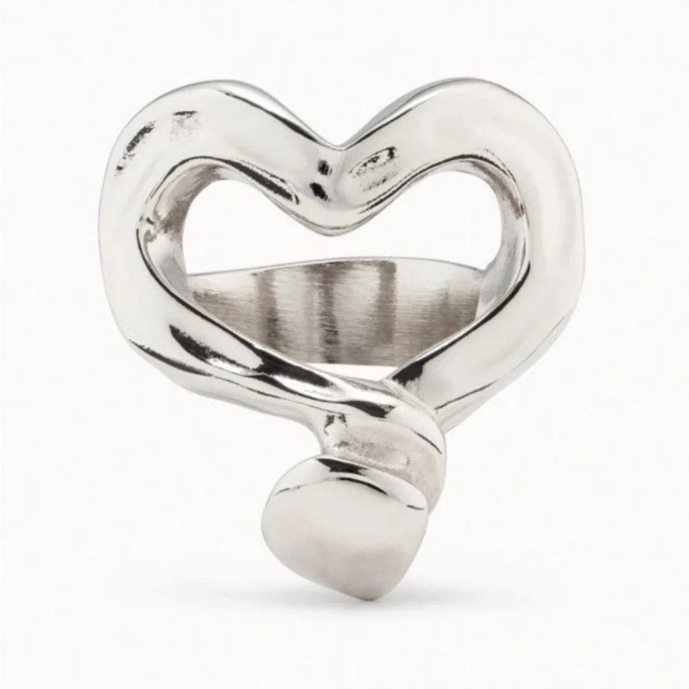 Uno De 50 Ring - Nailed Heart - Silver - Brand New